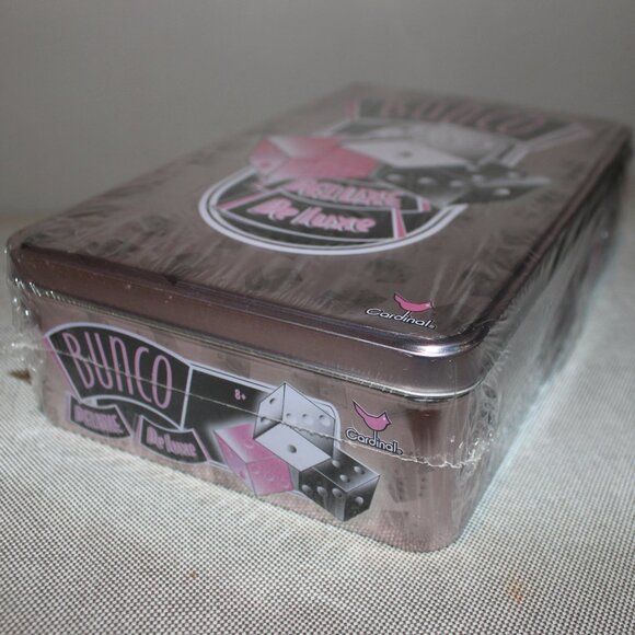 3/$55❤️new damaged tin box DELUXE BUNCO Party Dice Game 2004 Cardinal Games - Picture 2 of 7